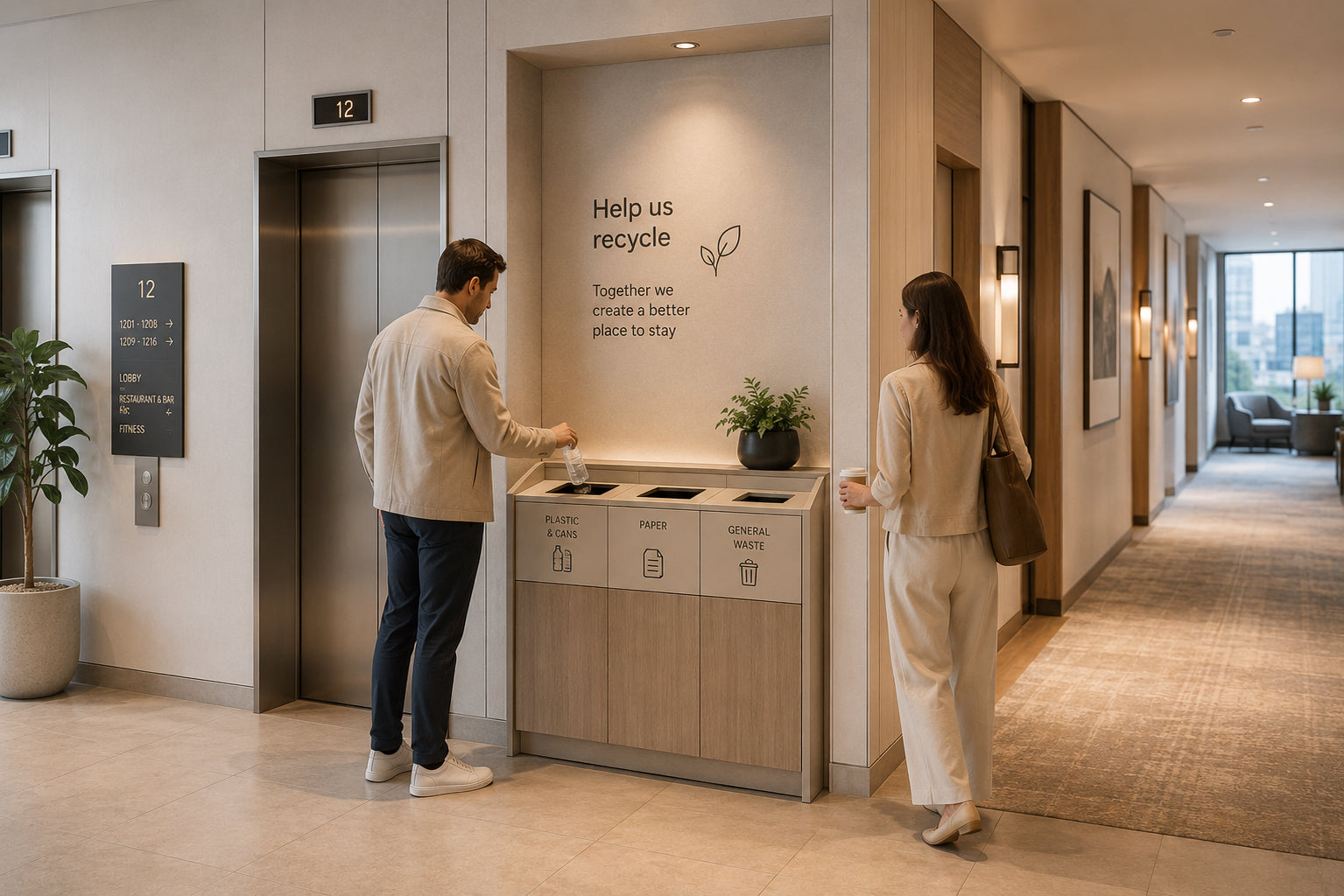 Why Every Hotel Floor Needs a Recycling Station