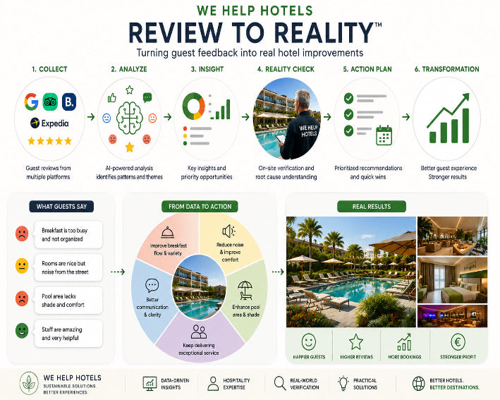 We help hotels - Guest reviews to reality - a digital audit