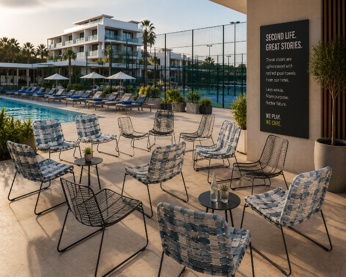 We help hotels and restaurants - to produce furniture from your own waste